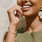 Golden Pearl Chain Bracelet