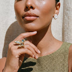 Iridescent Shell Statement Ring